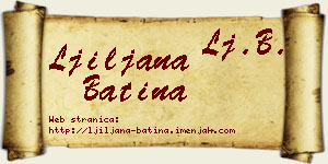Ljiljana Batina vizit kartica
